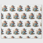 Bewundernswertes Watercolor Bird Wrapping Paper Geschenkpapier (Flach)