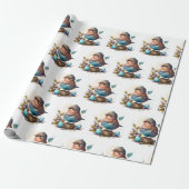 Bewundernswertes Watercolor Bird Wrapping Paper Geschenkpapier (Ungerollt)