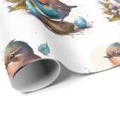 Bewundernswertes Watercolor Bird Wrapping Paper Geschenkpapier (Rolleneckpunkt)