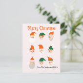 Bewundernswertes Weihnachtsmuster Feiertagskarte (Stehend Vorderseite)