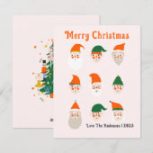 Bewundernswertes Weihnachtsmuster Feiertagskarte (Vorne/Hinten)