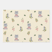 Bewundernswertes Wolf- und Waldbeeren-Muster Geschenkpapier Set (Vorderseite 3)