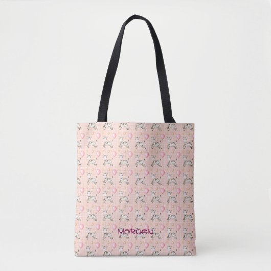 Bewundernswertes Zebra und Balloon Muster Tote Bag Tasche (Vorderseite)