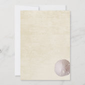 Bewunderter Strand und antike Bridal-Dusche Einladung (Rückseite)