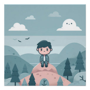 Bewunderung auf einem Hügel Poster