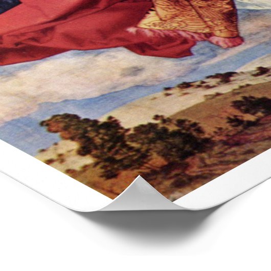 Bewunderung der Dreifaltigkeit durch Albrecht Dure Poster (Ecke)