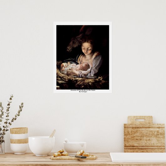 Bewunderung der Hirten (die Nacht) Poster (Küche)