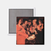Bewunderung der Hirten durch Georges de La Tour Magnet (Vorderseite/Rückseite)