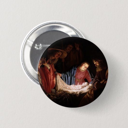 Bewunderung der Hirten durch Gerard van Honthorst Button (Vorne & Hinten)