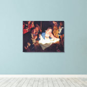 Bewunderung der Hirten durch Gerard van Honthorst Leinwanddruck (Insitu (Holzboden))