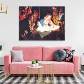 Bewunderung der Hirten durch Gerard van Honthorst Leinwanddruck (Insitu (Wohnzimmer))