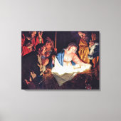 Bewunderung der Hirten durch Gerard van Honthorst Leinwanddruck (Vorderseite)