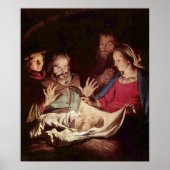 Bewunderung der Hirten durch Gerard van Honthorst Poster (Vorne)