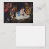Bewunderung der Hirten - Honthorst - Weihnachten Mitteilungskarte (Vorne/Hinten)
