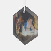 Bewunderung der Hirten - Honthorst - Weihnachten Ornament Aus Glas (Vorderseite Links)