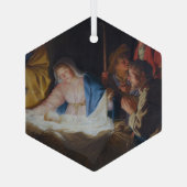 Bewunderung der Hirten - Honthorst - Weihnachten Ornament Aus Glas (Rückseite)