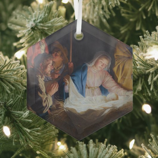 Bewunderung der Hirten - Honthorst - Weihnachten Ornament Aus Glas (Insitu)