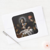 Bewunderung der Hirten, um 1615 Quadratischer Aufkleber (Umschlag)