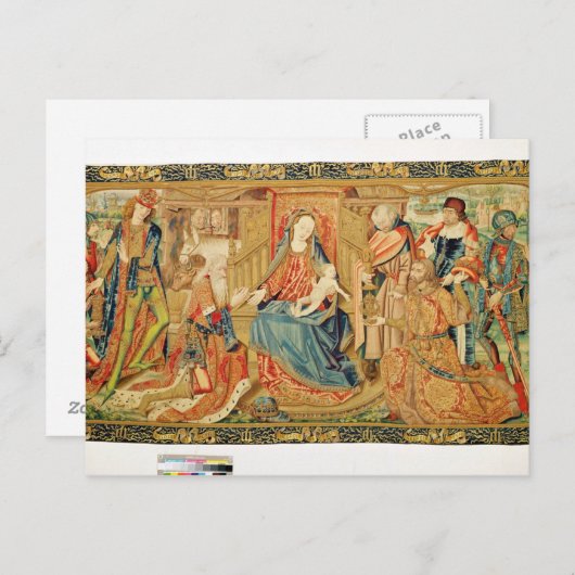 Bewunderung der Magi, 15.-16. Jahrhundert Postkarte (Vorne/Hinten)
