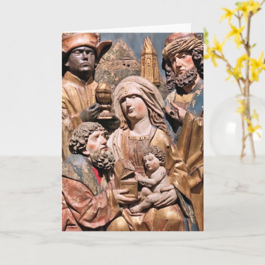 Bewunderung der Magi II Weihnachtskarte Karte (Gelbe Blume)
