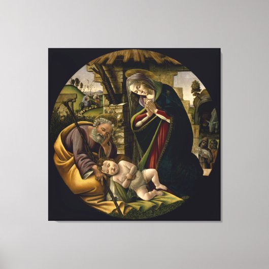 Bewunderung des christlichen Kindes Botticelli Leinwanddruck (Vorderseite)