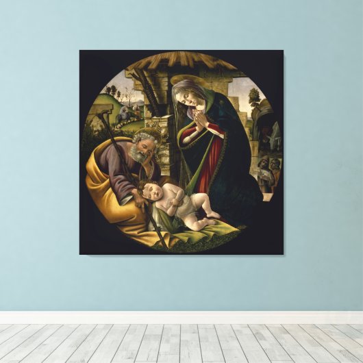Bewunderung des christlichen Kindes Botticelli Leinwanddruck (Insitu (Holzboden))