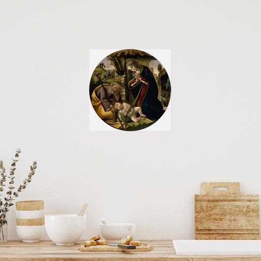 Bewunderung des christlichen Kindes durch Botticel Poster (Küche)