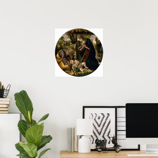 Bewunderung des christlichen Kindes durch Botticel Poster (Heimbüro)