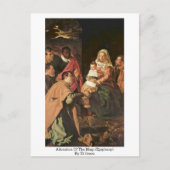 Bewunderung des Magi (Epiphany) durch El Greco Postkarte (Vorderseite)