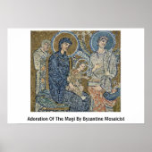 Bewunderung des Magis durch den byzantinischen Mos Poster (Vorne)