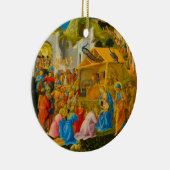 Bewunderung des Weihnachtsschmucks der Magi-Runde Keramik Ornament (Rechts)