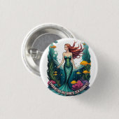 Bewunderung meine innere Seegöttin - Meerjungfrau Button (Vorne & Hinten)