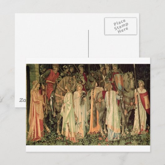 Bewunderung und Abreise der Ritter Postkarte (Vorne/Hinten)