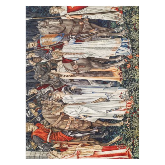 Bewunderung und Abreise der Ritter  Tischdecke (Vorderseite)