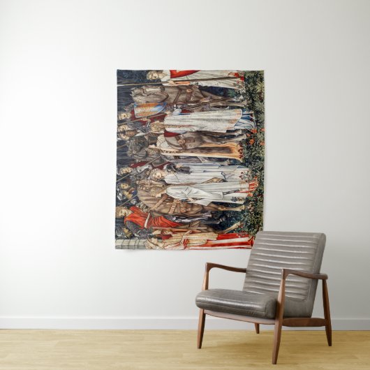 Bewunderung und Abreise der Ritter  Wandteppich (Beispiel)