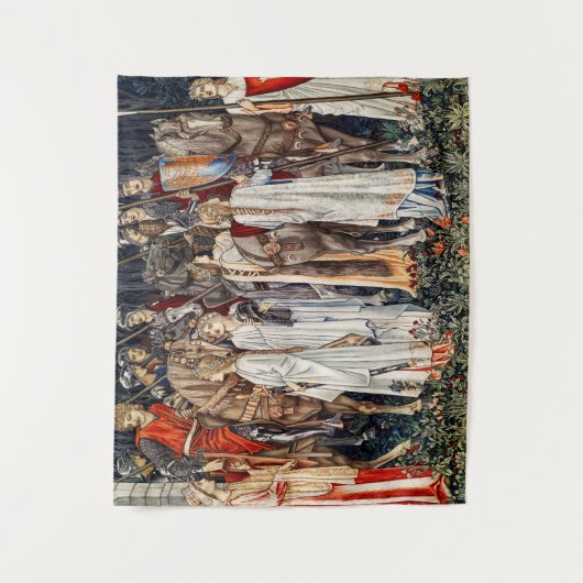 Bewunderung und Abreise der Ritter  Wandteppich (Vorderseite)