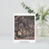 Bewunderung von Hirten durch Werkstatt von Rembran Postkarte (Stehend Vorderseite)