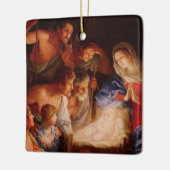 Bewunderung von Hirten und Weihnachten der Magie Keramikornament (Links)
