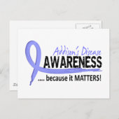 Bewusstsein 2 Addison-Krankheit Postkarte (Vorne/Hinten)