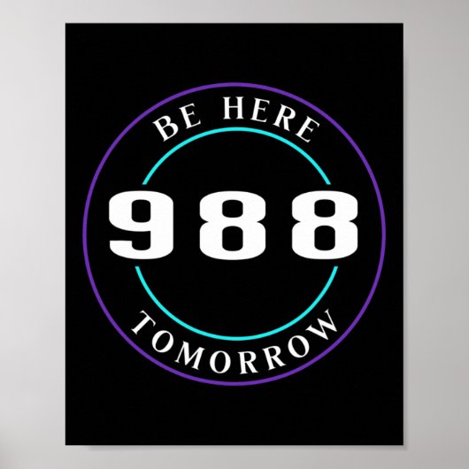 Bewusstsein 988 - Suizidprävention Poster (Vorne)