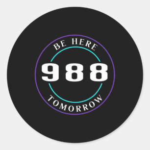 Bewusstsein 988 - Suizidprävention Runder Aufkleber