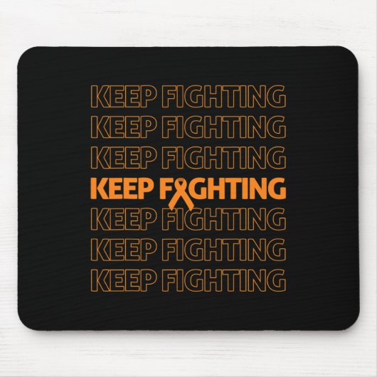 Bewusstsein Behalten Kampf Orange Ribbon Boxhandsc Mousepad (Vorne)