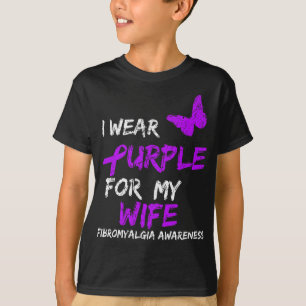 Bewusstsein, das ich für die Ehefrau trage 1 Lila T-Shirt