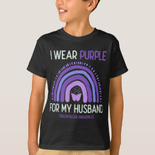 Bewusstsein, das ich für meinen Mann Lila trage T-Shirt