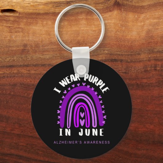 Bewusstsein, das ich im Juni Lila trage Heimer Sup Schlüsselanhänger (Vorderseite)