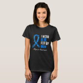Bewusstsein, dass ich Blau für meine Mama Blue Rib T-Shirt (Vorne ganz)