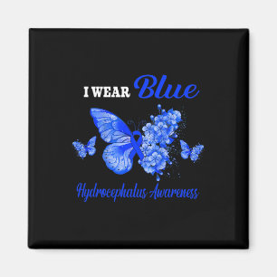 Bewusstsein, dass ich Blue Butterfly trage Magnet