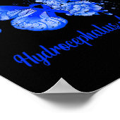 Bewusstsein, dass ich Blue Butterfly trage Poster (Ecke)