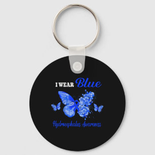 Bewusstsein, dass ich Blue Butterfly trage Schlüsselanhänger