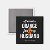 Bewusstsein, dass ich Orange für meinen Mann trage Magnet (Vorderseite/Rückseite)